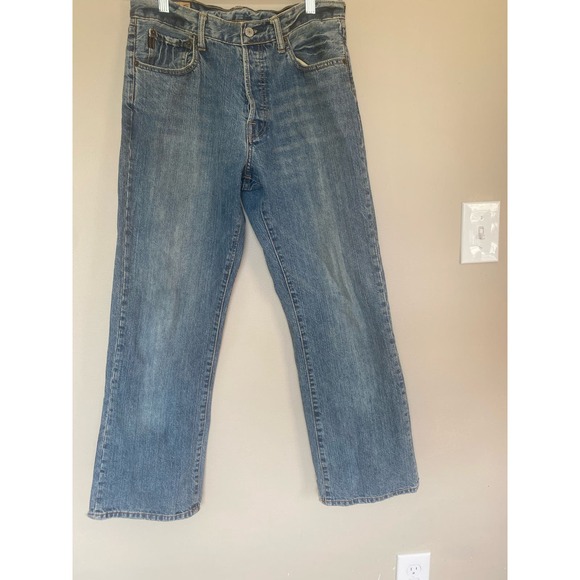 Vtg Abercrombie Mens Jeans 31x28.5 Boot Blue Denim Premium 1892 Y2K Button Fly